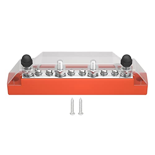 Bloco de distribuição positivo da barra de barramento negativo de barramento 12V 4 x M6 Terminal Block Studs 6 x M4 Bus de