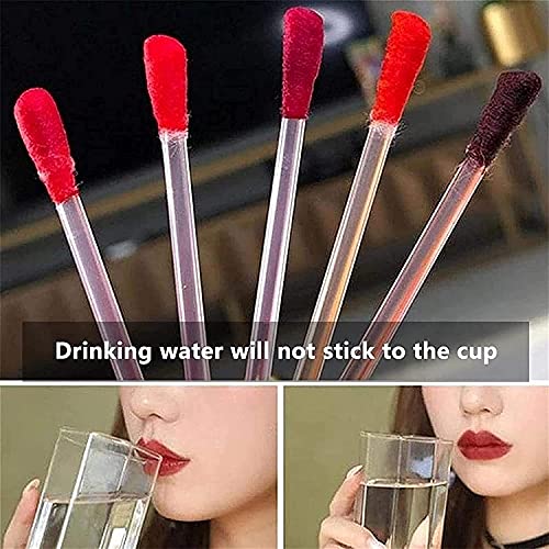 Kayswang Women Lip Lip Gloss Gloss Cotton Swab Matte Tattoo Lipstick, Swab de Tattoo Lipstick, Lipstick líquido à