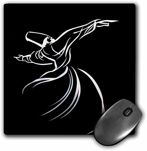 3drose LLC 8 x 8 x 0,25 polegadas Mouse pad, Dervish - Sufi Girando, Meditação, Dervixes, Rebirth, Amor, Pintura Acrílica,