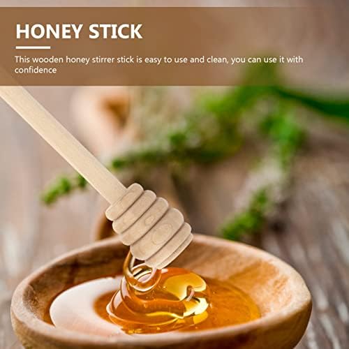 Hemoton Honey Dipper Sticks- 30pcs de madeira de mel, mini stick de favo de mel, bastão de agitador de mel para dispensa de jarra