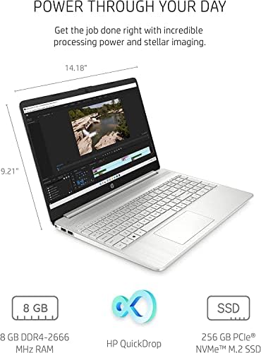 [Windows 11 Pro] HP 15 15,6 FHD Laptop comercial Computador, 11ª geração Intel 4-CORE I5-1135G7, 8 GB RAM 256 GB PCIE SSD, Intel