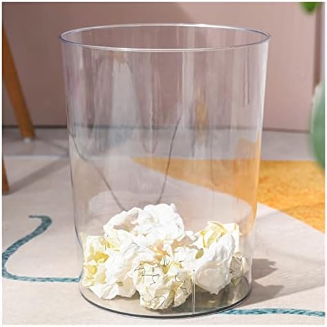 Lixo de lixo de paifa, lixo de grande capacidade pode lixo transparente para para o quarto de estar cesto de papel criativo cesta
