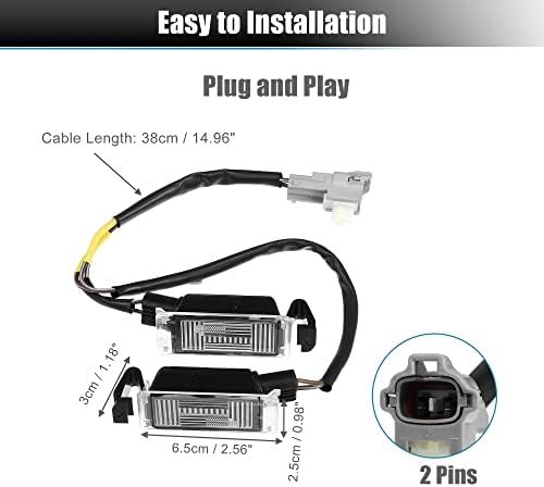 X Autohaux LED Placa LED Placa Luz de tag Lâmpada de lâmpada para Buick Lacrosse 2010-2019 Para Cadillac XTS para Travessia Chevrolet