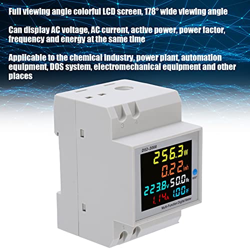 D52-2066 METRO DE HOMES WATT -HOURT LCD Medidor elétrico 6 Parâmetros Multímetro Multímetro Voltímetro AC40.0 - 300.0V