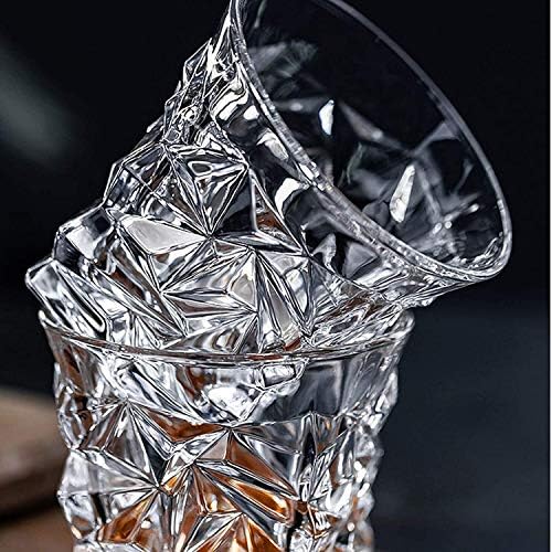 Decantador de uísque para homens gravado Whisky Decanter Conjunto, Decanter de Crystal Glass para álcool com rolhas, Design