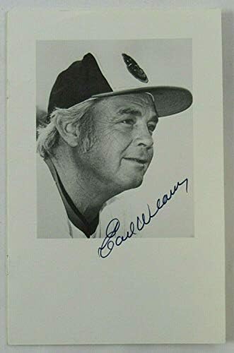 Earl Weaver assinou o Autograph Autograph IBM Watson Trophy Awards Program - Revistas MLB autografadas