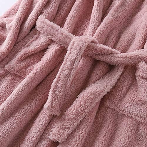 Uxzdx CuJux e Winter Casy Nightgown Plush Men and Women Flannel Robe Robe Winter Warm Home Service Coral Velo