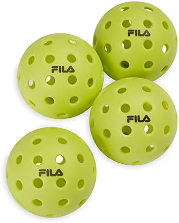 Acessórios FILA Bolas de pickleball ao ar livre - Conjunto de pickleball, tamanho de pickleball de tamanho de regulamento