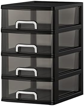 Caixa de armazenamento de gavetas claras para desktop nizame, caixas de armazenamento empilháveis, armário de armazenamento