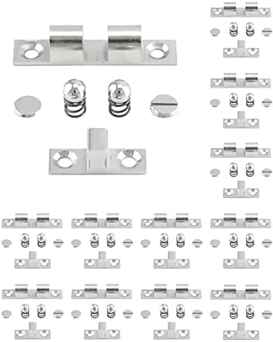 QWORK Double Ball Tension Roller Catch trave, 12 pacote de hardware de latão sólido com parafusos de parafusos de rolos