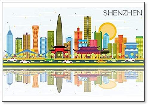 Shenzhen China City Skyline Classic Fridge Magnet