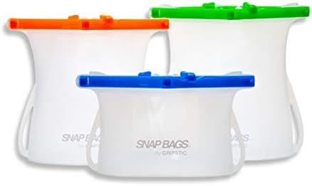 Snapbag Microwave Steamer, vaporizador de legumes e recipientes de armazenamento de alimentos, sacos reutilizáveis ​​são