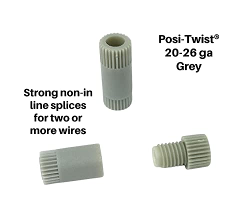 Posi-Twist® 20-26 Ga Conectores cinza. Pacote de 20. emendas fortes não de linha para dois ou mais fios.