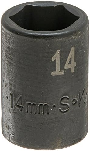 SK Hand Tool 8964 soquete de impacto padrão de acionamento de 3/8 de polegada, 14mm de 14 mm