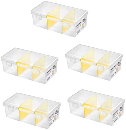 Cabilock 5pcs transparente Cruet Food Organizer Jars Tempero de cozinha de açúcar com compartimento compartimentos com