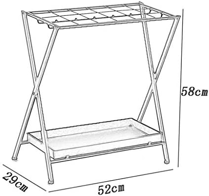 Dmuniz guarda -chuvas Stand Hotel Lobby Home Office Creative Floor Ferro dobrável Rack de armazenamento de chuva/branco