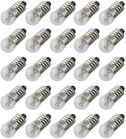 E-Outstanding excelente 25pcs e10 mini-lâmpadas parafuso Base de parafuso Indicador Luz de lâmpada incandescente Lâmpada de