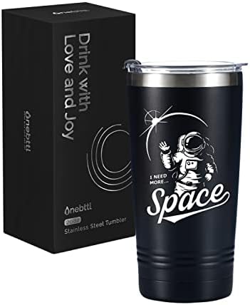 OneBttl Space Gifts Tumbler Travel Coffee Caneca, Preciso de mais espaço, presentes de astronautas para amante de espaço
