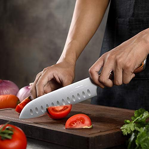 Aroma House Christmas Presente Pratical, Caixa de presente embalada, faca de 4 Paring & 7 Santoku Knife