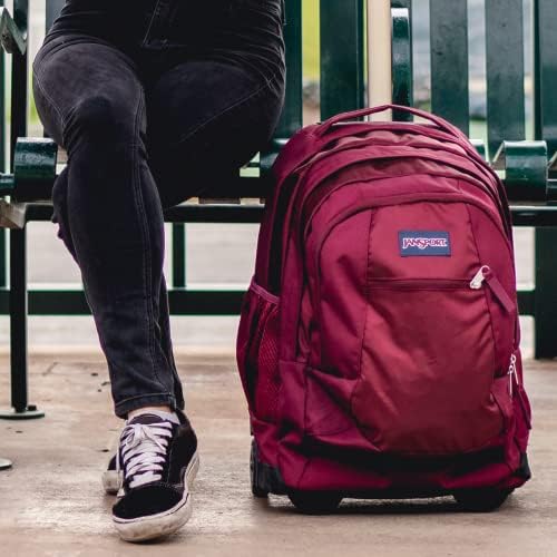 Jansport Driver 8 Rolling Mackpack and Computer Bag para estudantes universitários, adolescentes, preto - mochila durável laptop