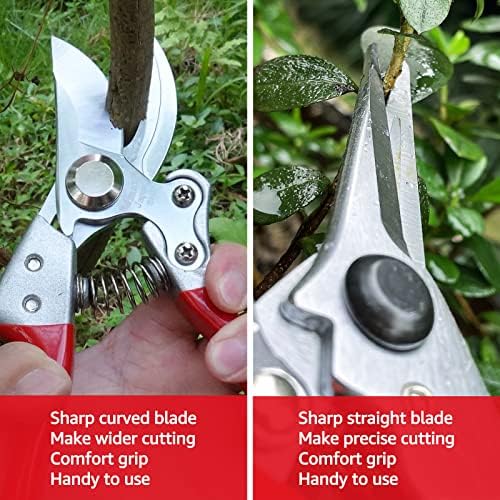 Mangueira de jardim Ultra Durável Yamática 100 pés e A poda de jardim Shears 2 pacote, 1 Bypass Pruner+1 tesoura direta do jardim