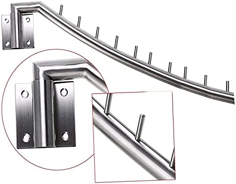 Rollyware Glips - Braço do braço de balanço Gajal de gancho de 10 pinos Display ganchos de aço inoxidável cabide de gotas montadas