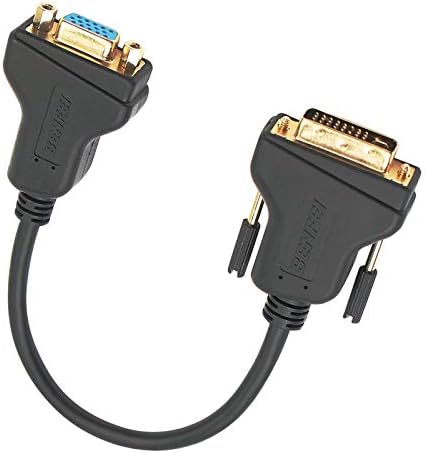 Adaptador Benfei DVI-I para VGA, DVI 24+5 para VGA Male para Feminino Adaptador com cordão de ouro