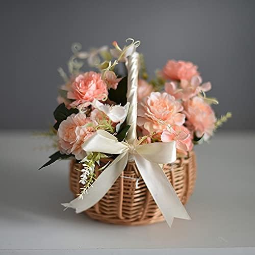 Casamento de cesta de flores wszjj, decoração em casa tecido portátil cesto portátil, cesta portátil