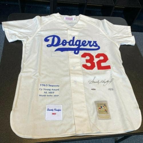 Linda Sandy Koufax assinou a camisa de Los Angeles Dodgers com UDA Upper Deck Coa - Jerseys MLB autografadas