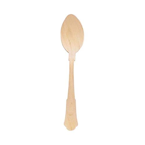 Spoons de louça de madeira para festa da natureza, 6 de comprimento