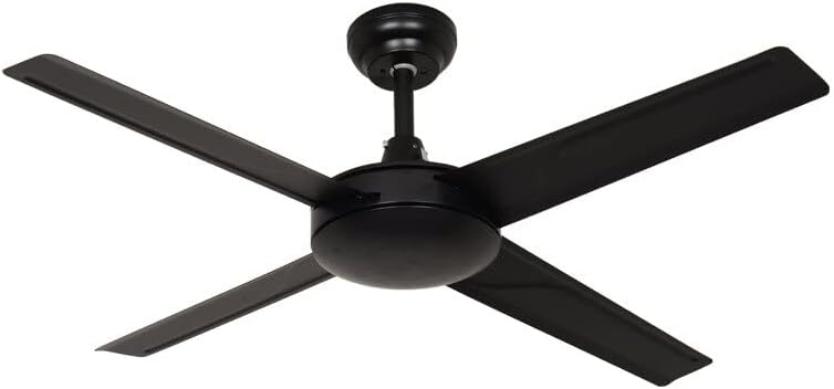 Ventilador de teto da sala de estar Chezmax sem ventilador de luz Black American Retro Industrial Teto Fan para Home Ventilador
