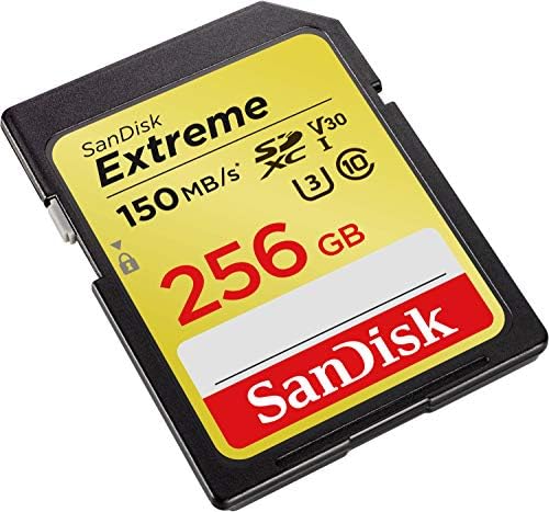 Sandisk 256 GB Extreme SDXC UHS-I Memory Card-150MB/S, C10, U3, V30, 4K UHD, cartão SD-SDSDXV5-256G-GNCIN