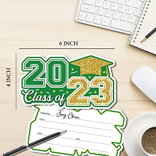 Cartões de convites para festas de formatura Haipino 25 com envelopes, 2023 graduação Celebration, 2023 College High