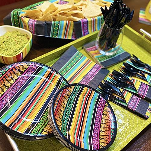 Fiesta e suprimentos e decorações de festas com temas mexicanos | Serve 16 | All-in-One Set para uma festa de aniversário