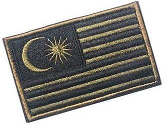 Malaysia Flag Patch Military Hook Loop Tactics Morale