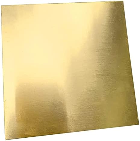 Zhengyyuu Brass Placa de cobre Folha de folha de papel espessura de folha de latão 2 mm para artesanato de metalia DIY, várias