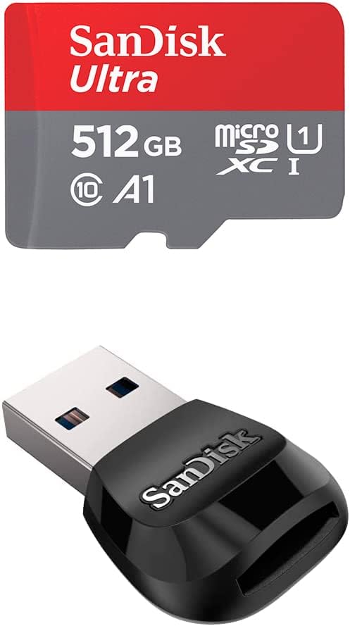 Sandisk 1TB Ultra MicroSDXC UHS-I Memory Card com adaptador-até 150 MB/s com Sandisk Mobilemate USB 3.0 MicroSD Card Reader