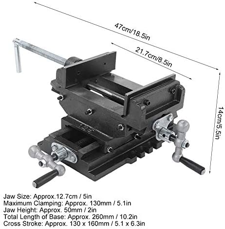 Frill slide de 5 polegadas Pressione Tise, de serviço pesado Cast Iron Milling Vice -detentor de madeira de arbustão