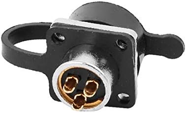 X-Dree Xa12 AC 250V 13A 3 Terminais Conector de aviação feminino Junta W Tampa de borracha (XA12 AC 220V 13A 3 Terminales Junta