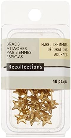 Michaels Bulk 12 pacotes: 40 ct. Glitter Star Brads por Recollections ™