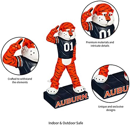 Equipe Sports America NCAA Auburn University Divertida estátua de mascote colorida de 12 polegadas de altura