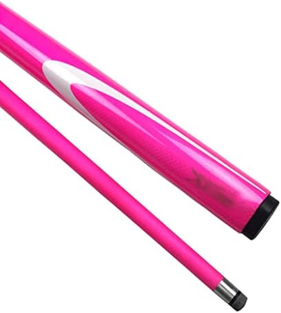 Aflhyjk cor rosa de cor de carbono slooker em pontas de 9,5 mm e 1/2 dividido em aço inoxidável feminino bilhar piscina sticks