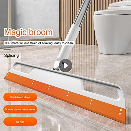 Mahza Push Broom Silicone Broom Floor Floor Squeegee Water Water Water Laving Wiper Ajuste Batinho de borracha retrátil Ajusta