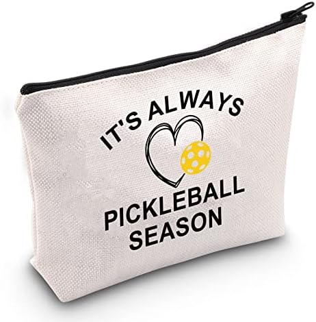 Bolsa de cosméticos de pickleball jxgzso Não há choro na bolsa de maquiagem de pickleball da estação de pickleball/pickleball