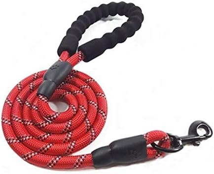 GSKJ 5 pés de tração forte corda, corda de cachorro com alça confortável e função reflexiva, adequada para cães médios