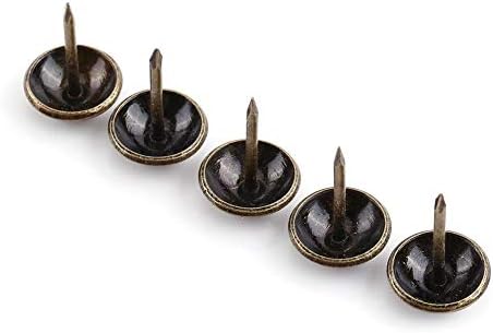 Akozon estofados pega mobília de metal de bronze bronze shoe shoe porta tacks decorativos unhas vintage, 100pcs