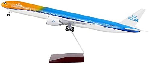 Perca Fun Park Airplane Modelo 18 1:80 Modelo de aeronave em escala Holanda B777 Modelo de avião com luz LED para coleção ou