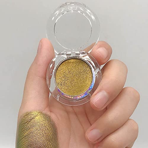 Xiahium 1 PC Glitter Cream Eyeshadow Shimmer Shimmer Metalic Chameleon Mud Eye Shadow Long Duracente à prova d'água High Pigmented