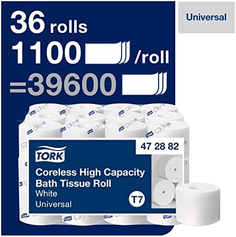 Torkless de papel higiênico de alta capacidade de alta capacidade T7, universal, 2 camadas, 36 x 1100 folhas, 472882