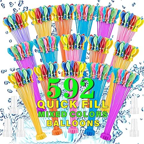 Balões de água de preenchimento rápido de verão adequados para adultos e resfriamento de verão infantil total de 592 balões